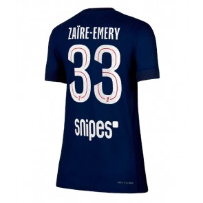 Paris Saint-Germain Warren Zaire-Emery #33 Hemmatröja Kvinnor 2025-26 Kortärmad